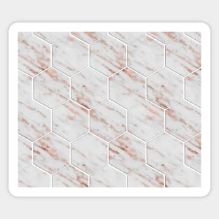 Rose gold honeycomb tiles Sticker